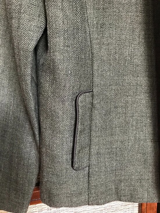 Sag Harbor Blazer: Lightweight 90s Autumn Embroidered Leaf Olive Green, Size 12 - Picture 7 of 11